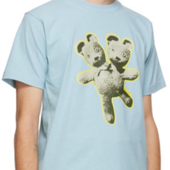 HEAVEN by MARC JACOBS DOUBLE-HEADED TEDDY BEAR T-SHIRT BLUE L NEW W/ TAGS! - Picture 5 of 12